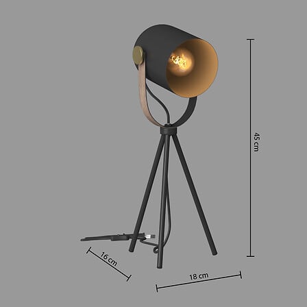Lampă de masă atmosferă Bil Tripod, 46 cm