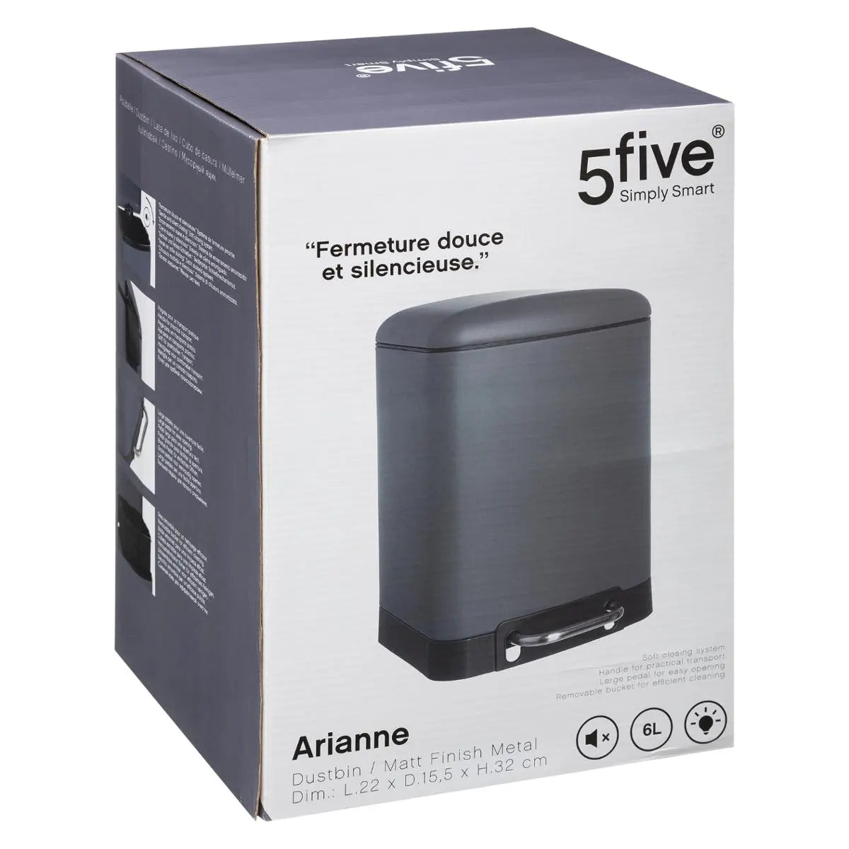 Coș 5five Ariane, Metal, 6 L