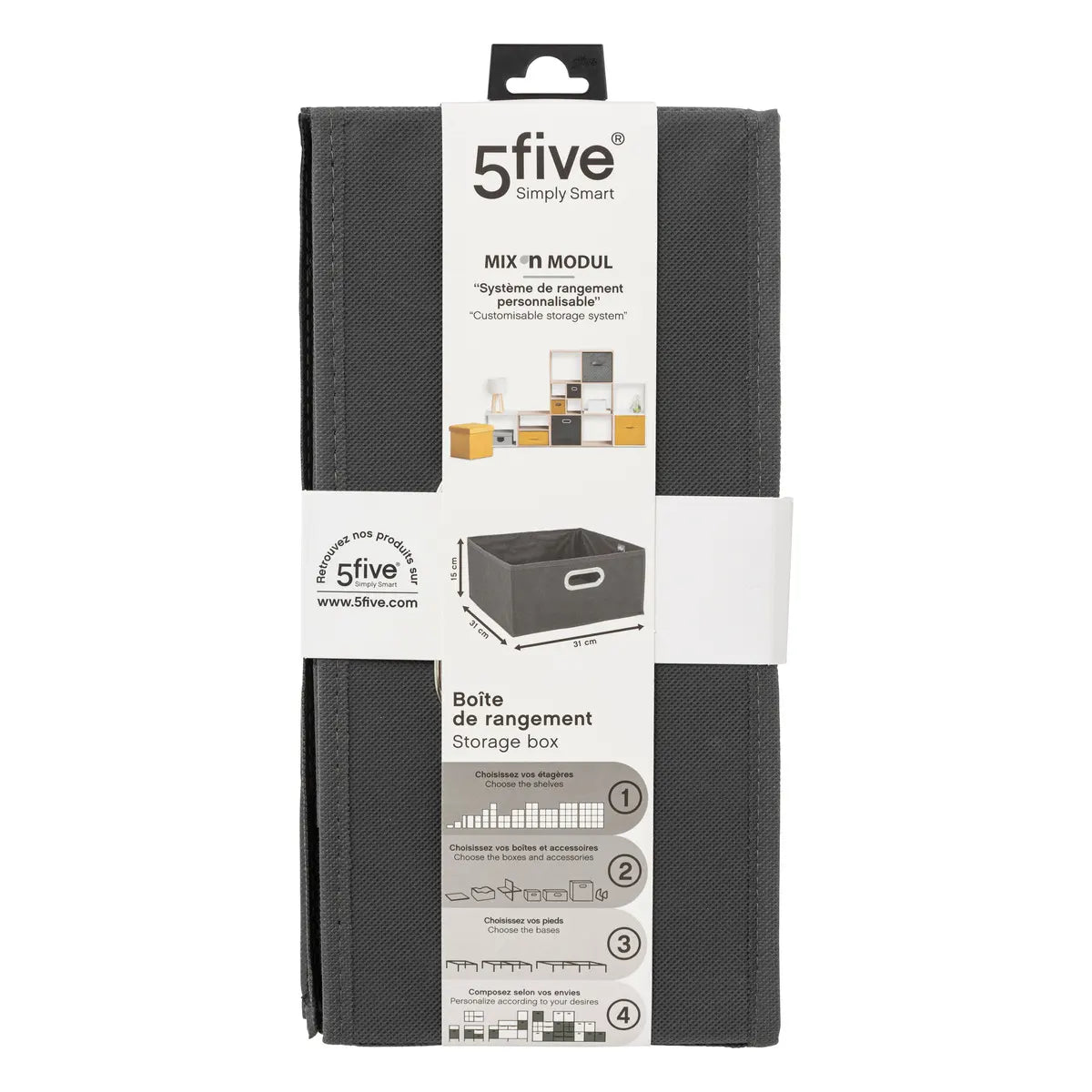 Cutie de depozitare 5five Mix & Modul, Melange, 31x15 cm