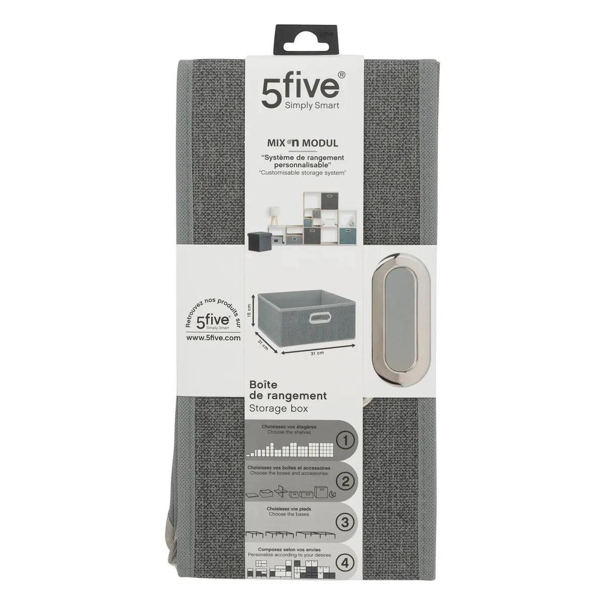 Cutie de depozitare 5five Mix & Modul, Melange, 31x15 cm