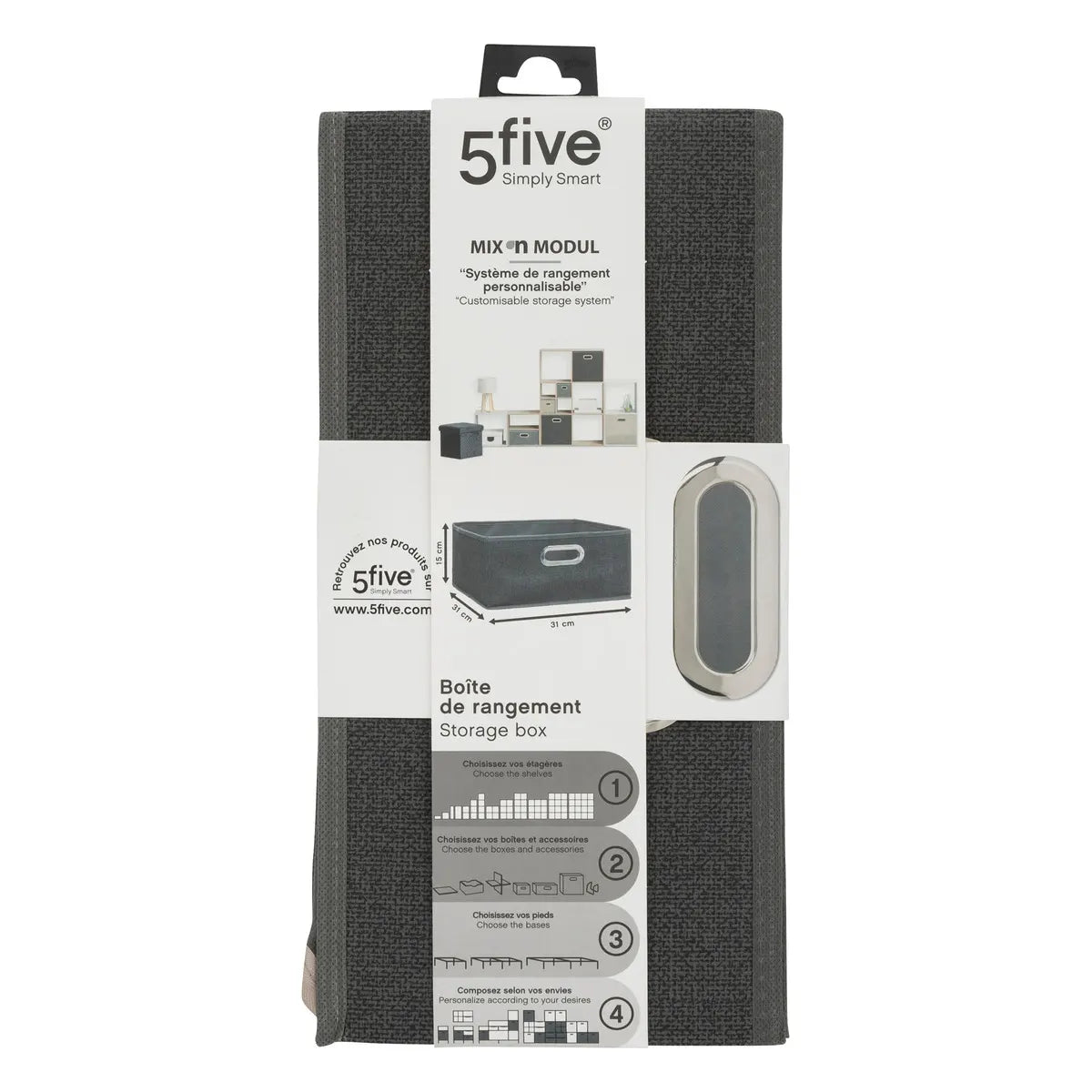 Cutie de depozitare 5five Mix & Modul, Melange, 31x15 cm