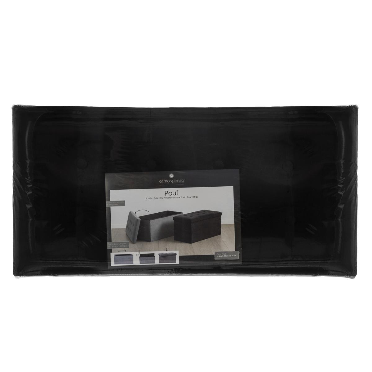 Bancă cu spațiu de depozitare Lysandre, pliabilă, 76x38x38 cm