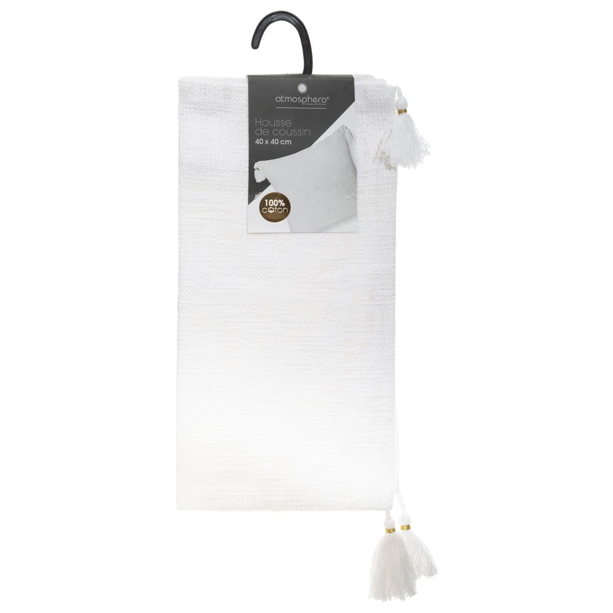 Față de pernă decorativă Atmosphera Slub, 40x40 cm, Alb