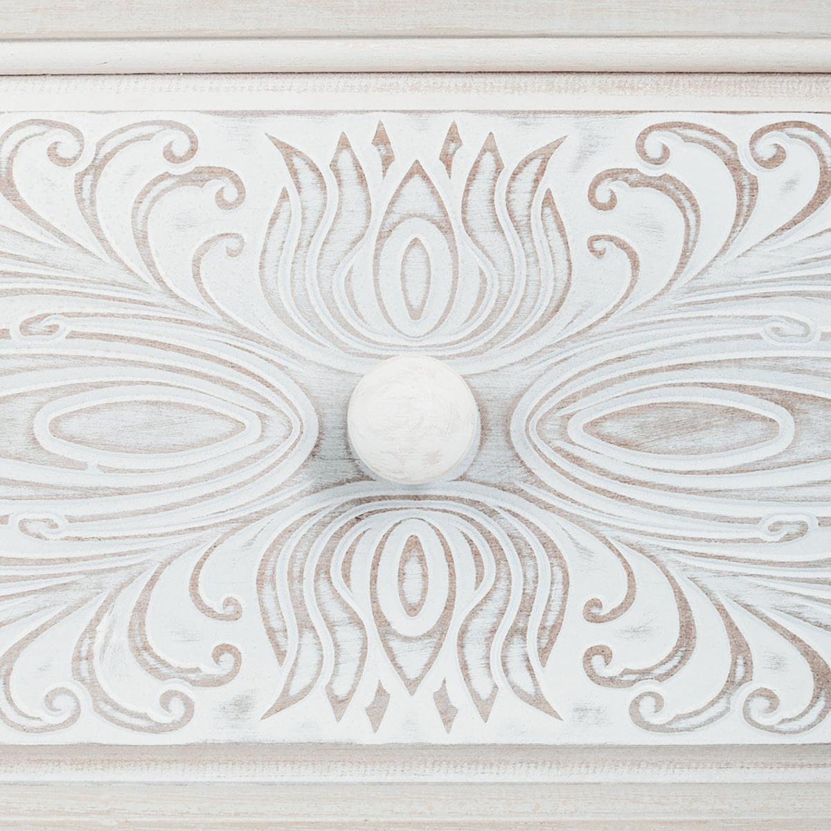 Comodă Atmosphera Hina, 3 sertare, MDF, Alb