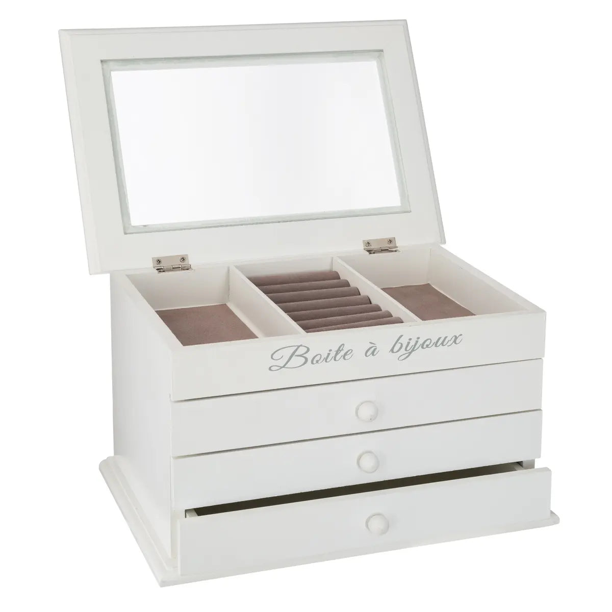 Cutie de depozitare pentru bijuterii Atmosphera Kristin, 25 cm, MDF