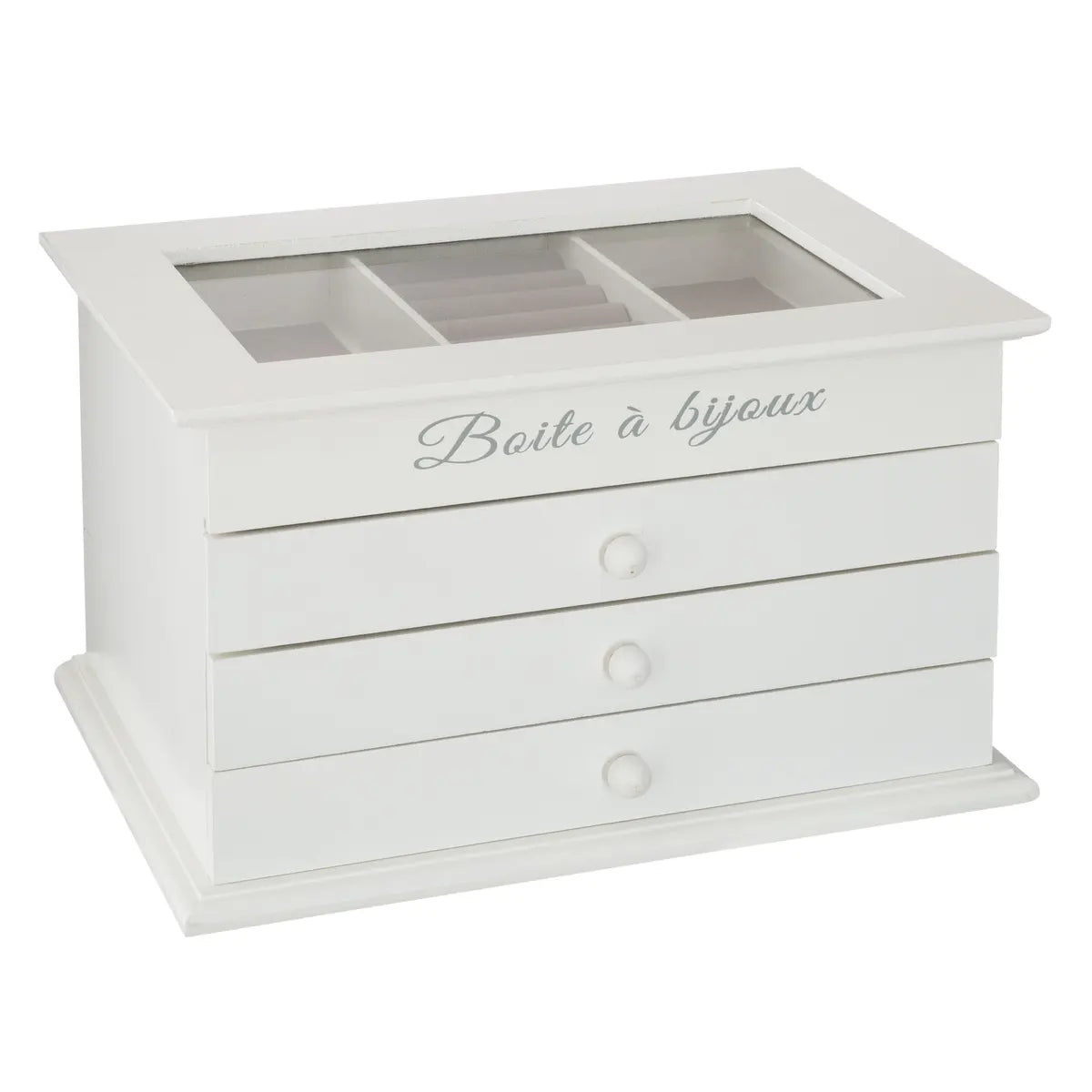 Cutie de depozitare pentru bijuterii Atmosphera Kristin, 25 cm, MDF