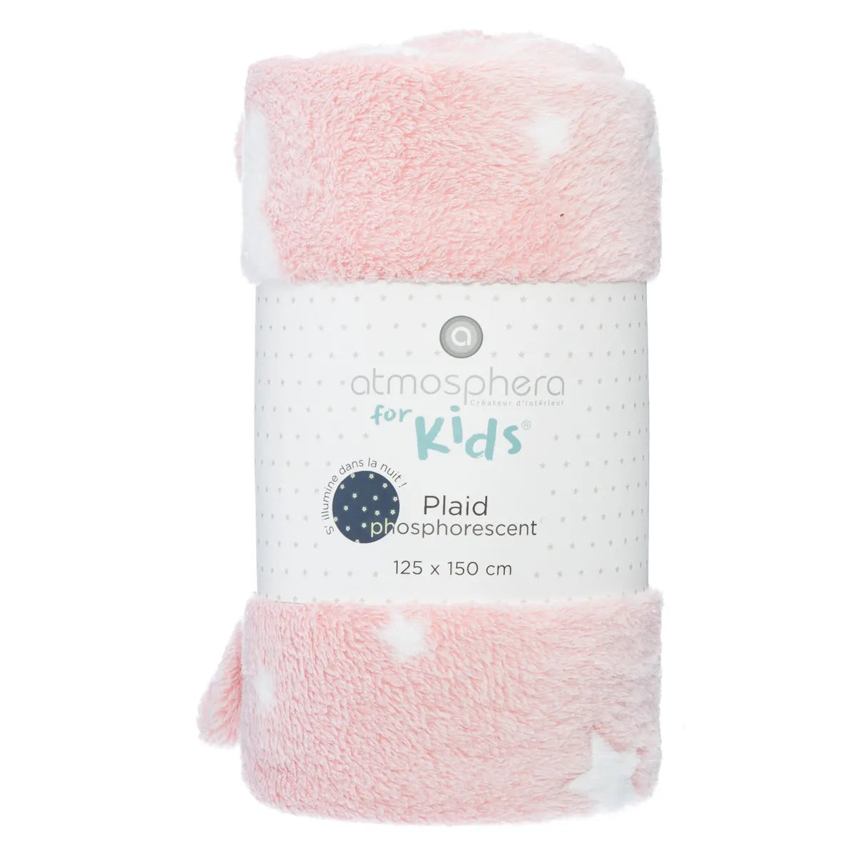 Pătură luminoasă pentru copii Atmosphera Glow, roz, 125x150 cm