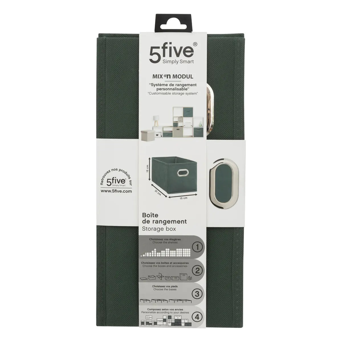 Cutie de depozitare 5five Mix & Modul, Melange, 15x31 cm