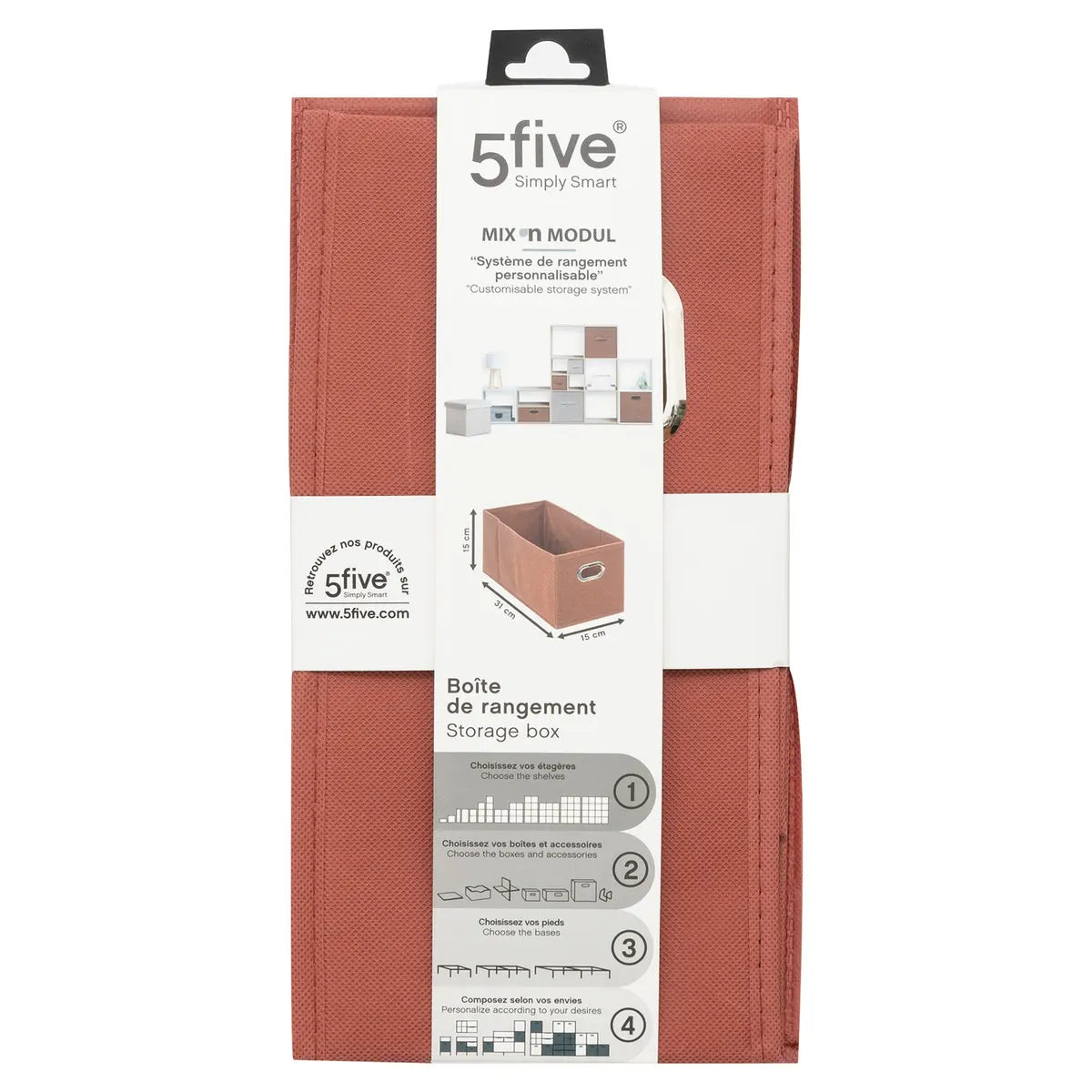 Cutie de depozitare 5five Mix & Modul, Melange, 15x31 cm