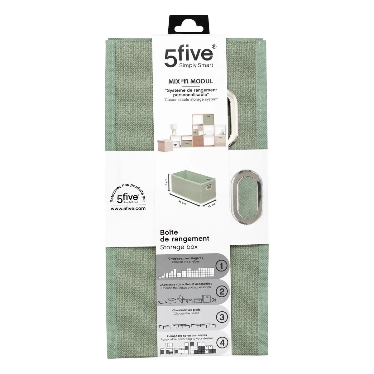 Cutie de depozitare 5five Mix & Modul, Melange, 15x31 cm