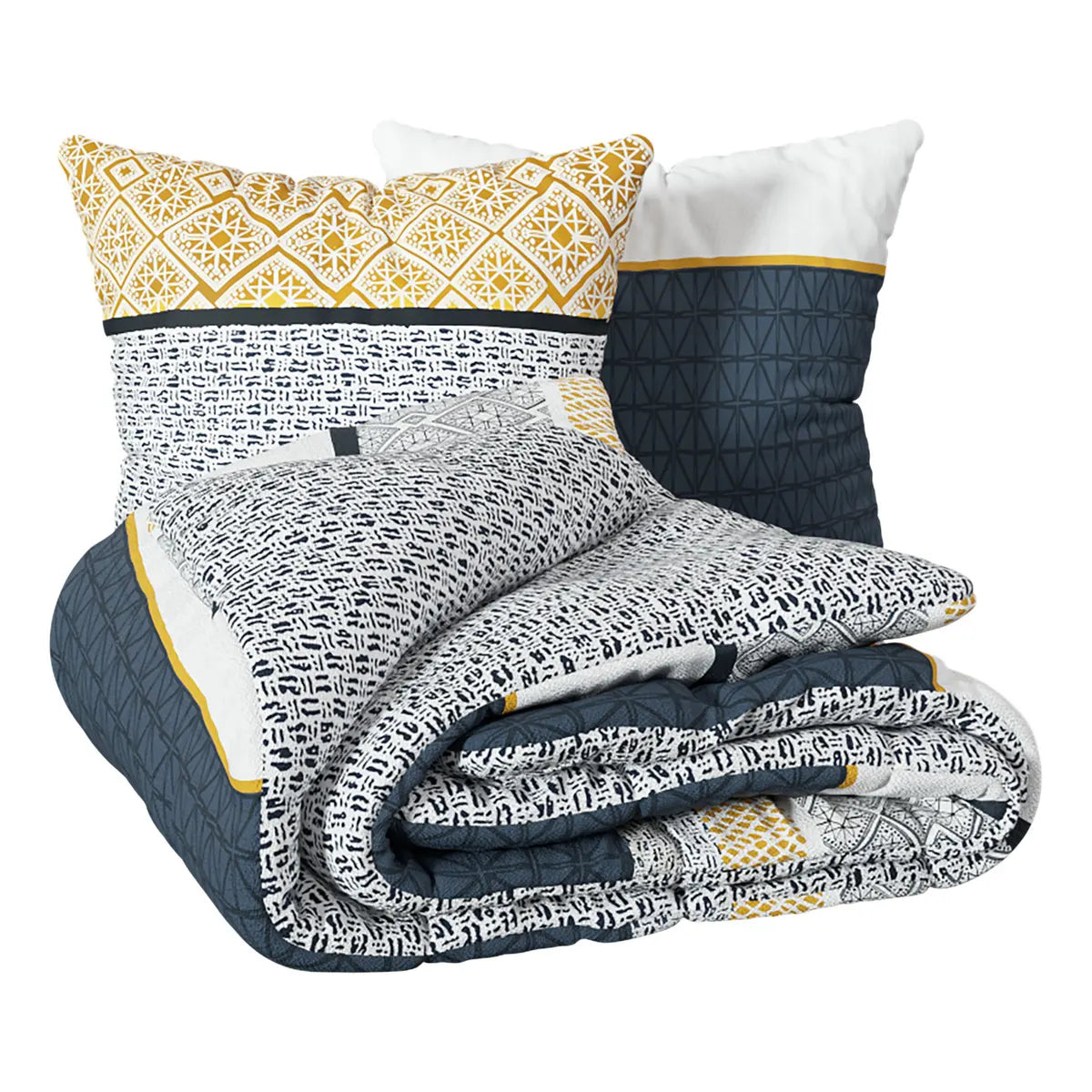 Lenjerie de pat Atmosphera Etnik, 240x220 cm, Albastru