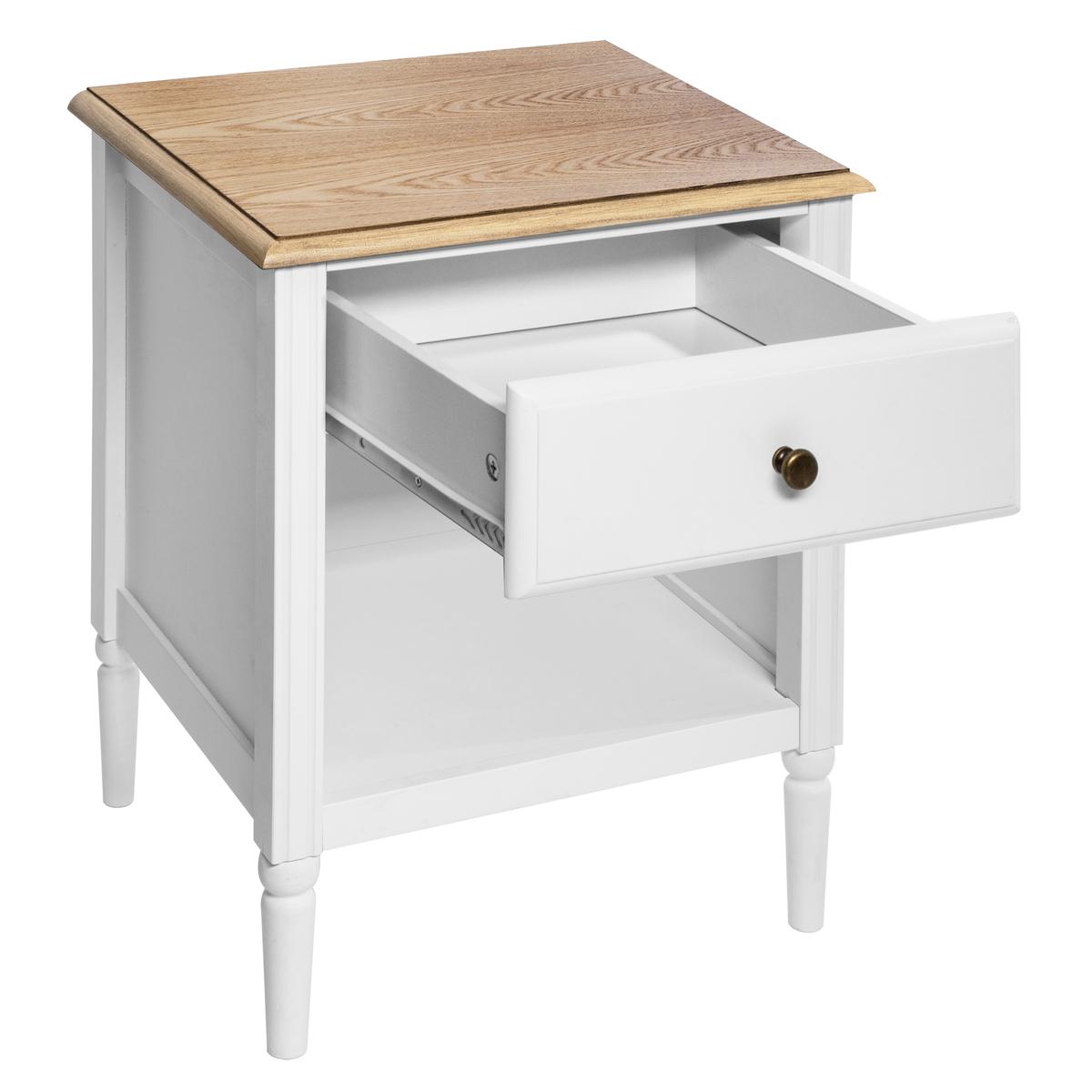 Noptieră Atmosphera Solen, 61 cm, Alb