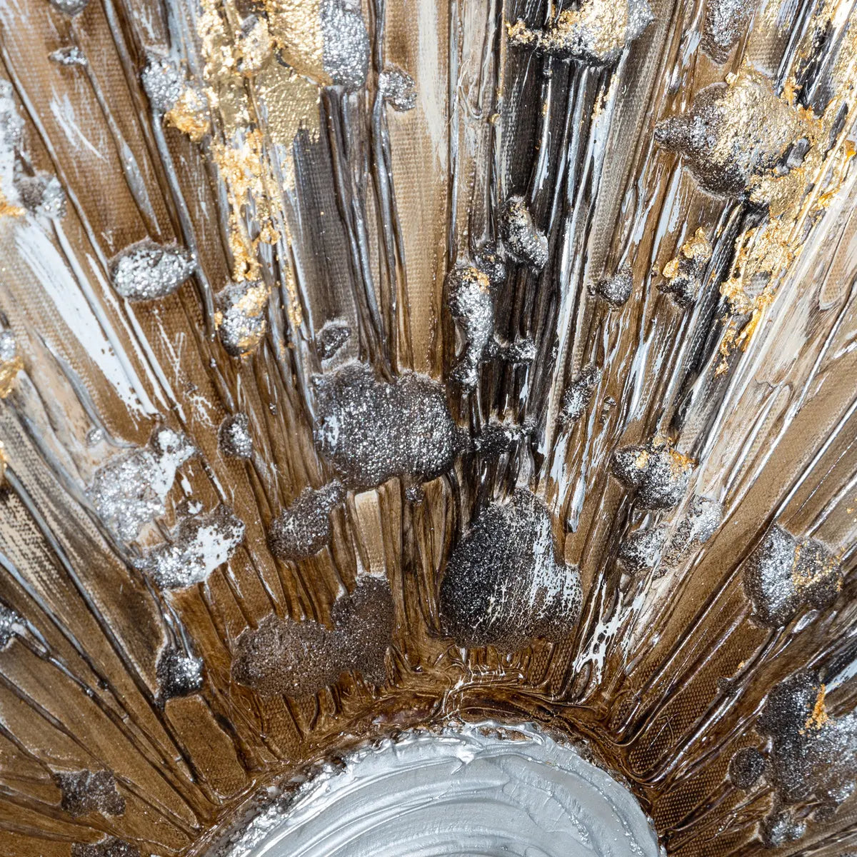 Pictură Atmosphera Kylia, Pânză pictată manual 150x150 cm, Auriu, Modele asortate