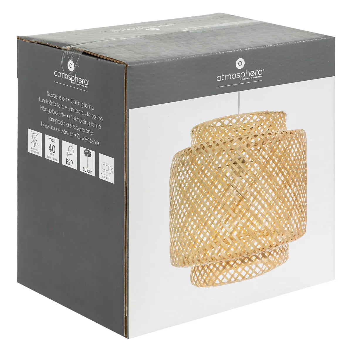 Pandantiv Atmosphera Liby, 40 cm, bambus