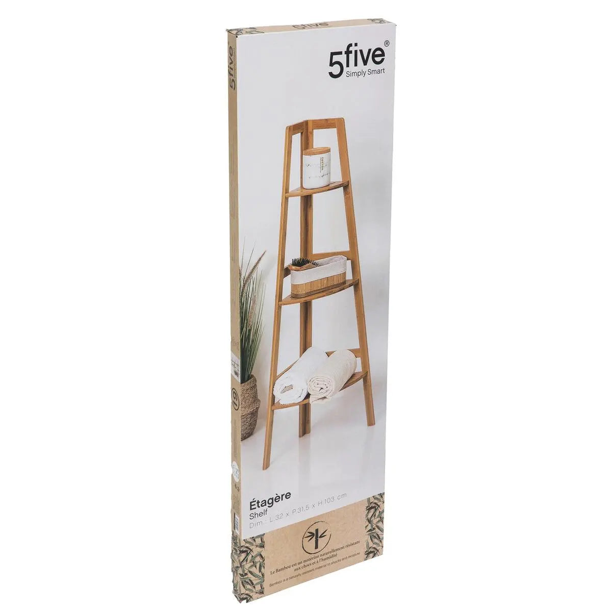 Raft de colț 5five Bambou, 3 niveluri