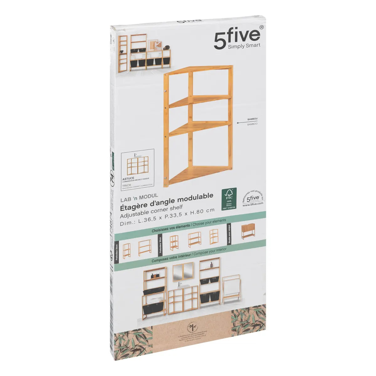 Raft de colț 5five Lab n'Modul, 3 niveluri