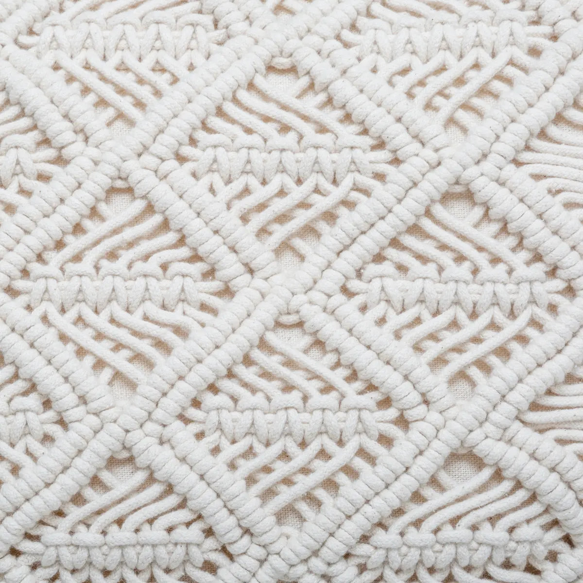 Pernă decorativă Atmosphera Macrame, 30x50 cm, Ivory
