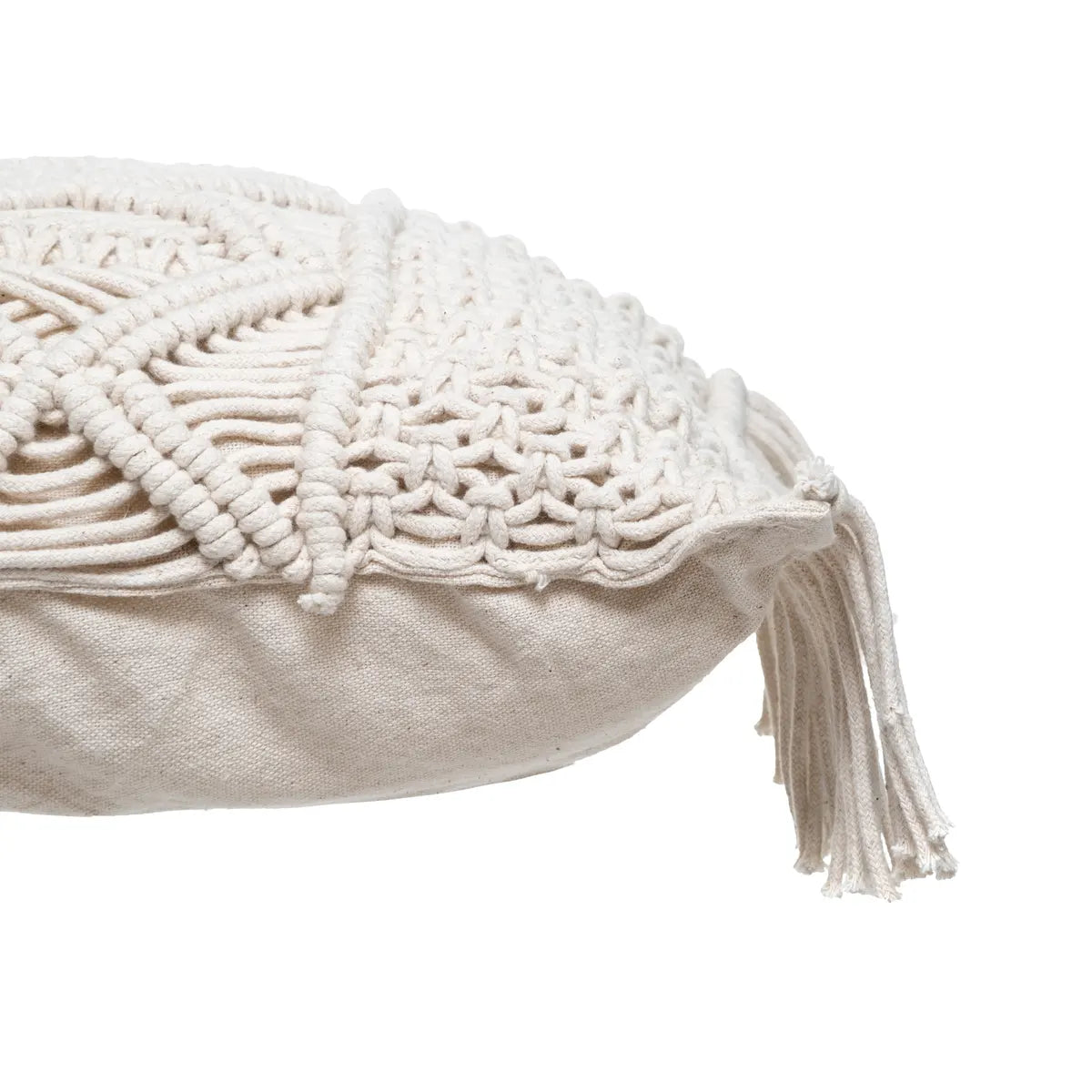 Pernă decorativă Atmosphera Macrame, 30x50 cm, Ivory