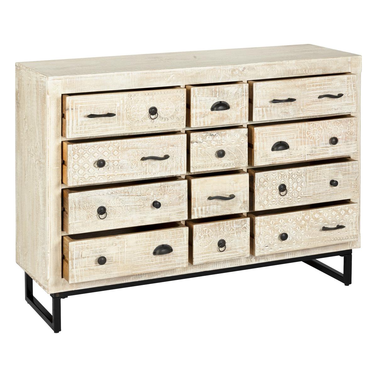 Comodă Atmosphera Ajay, 12 sertare, lemn de mango