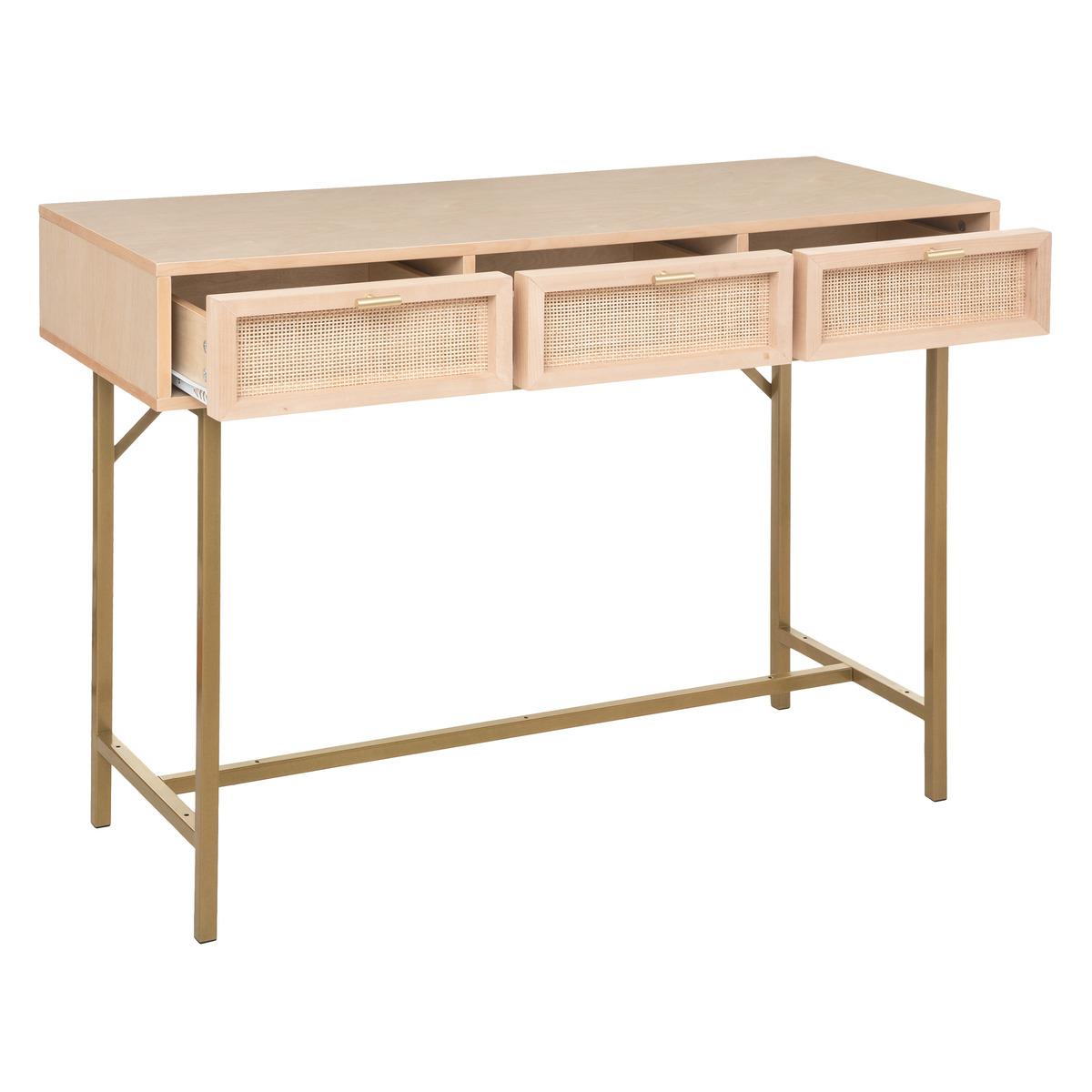 Masă de toaletă Atmosphera Rayo, 110 cm, mesteacăn, MDF