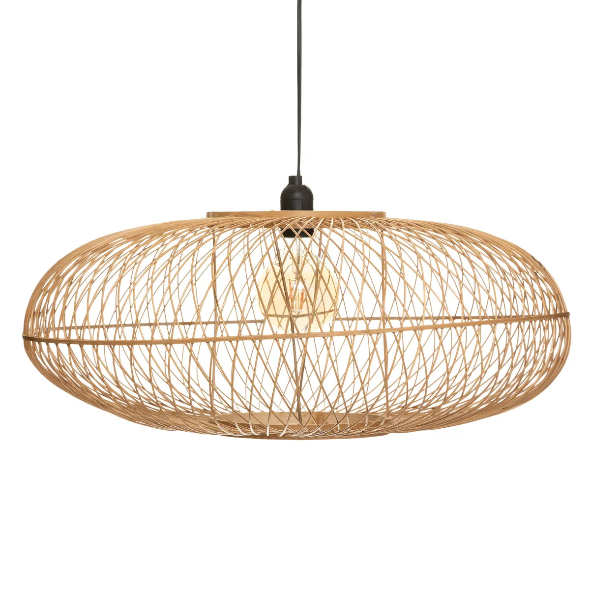 Lampă suspendată Atmosphere Loren, 60 cm, bambus