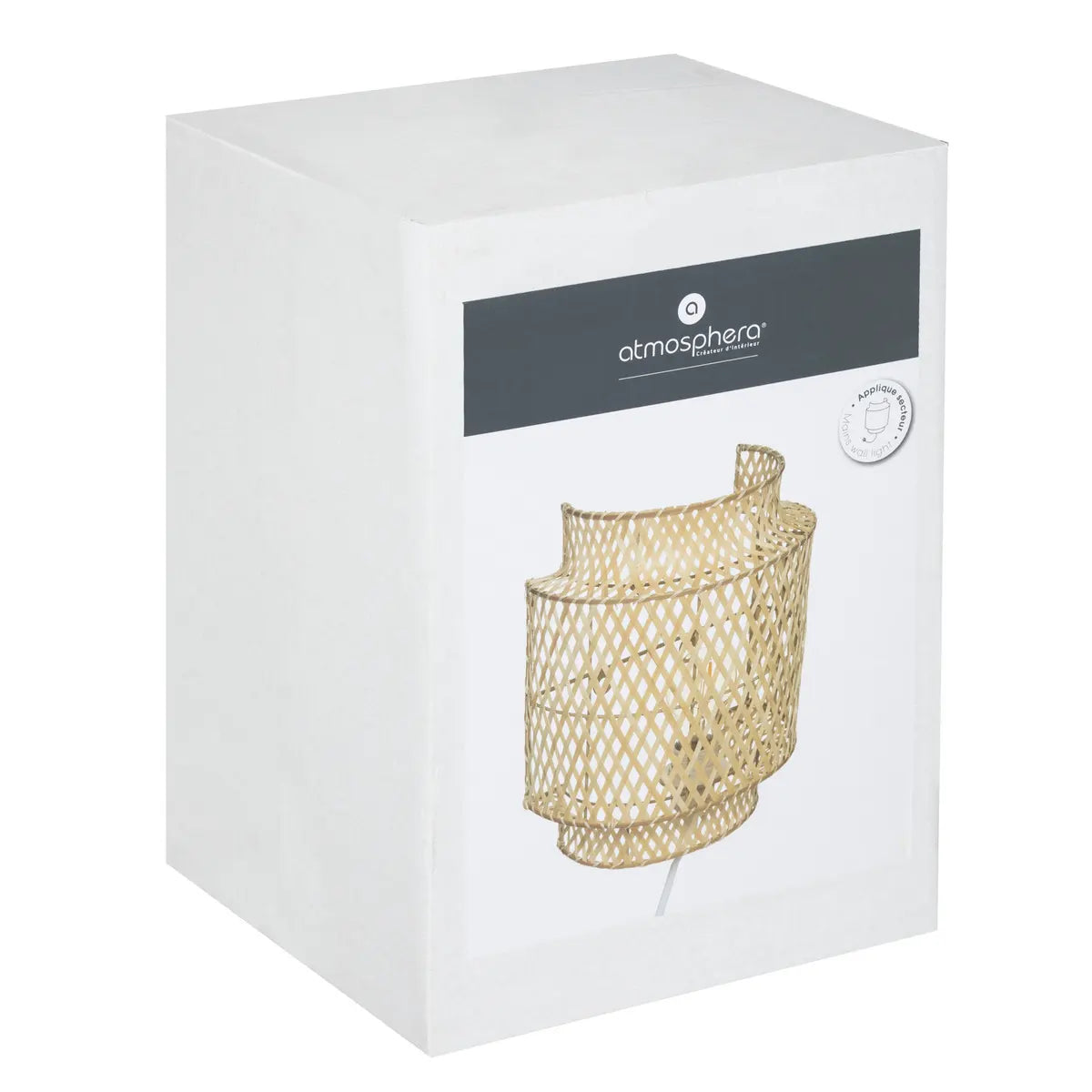 Lampă de perete Atmosphera Liby, 23 cm, Bambus