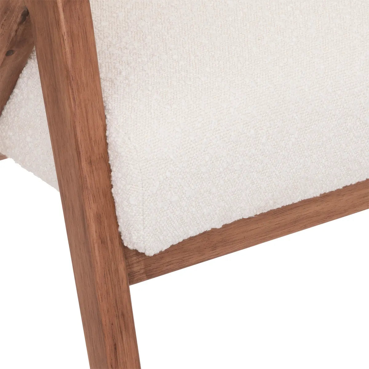 Atmosferă fotoliu Amza, Boucle, Alb, Heveia