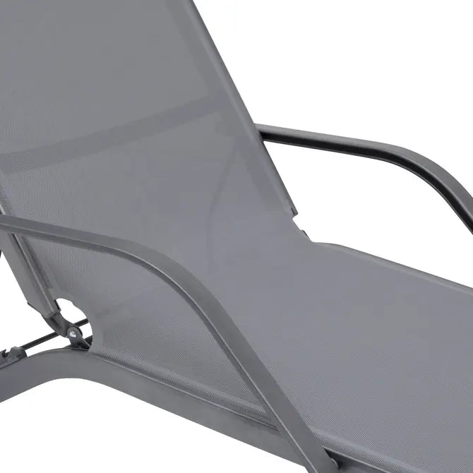 Алуминиев шезлонг Hesperide Bayamo, Кварц/Графит