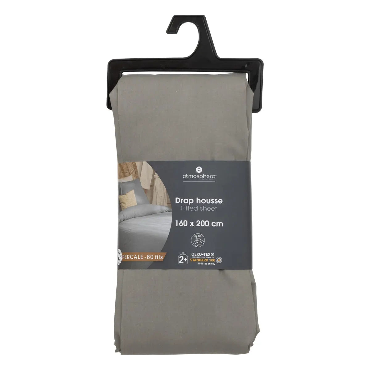 Cearșaf cu elastic Atmosphera, percale, 160x200 cm