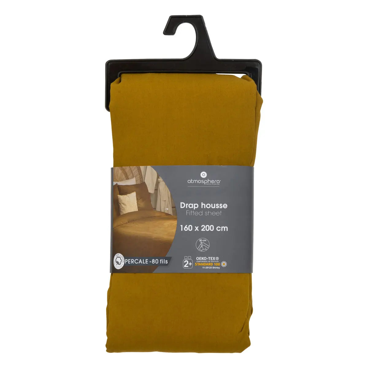 Cearșaf cu elastic Atmosphera, percale, 160x200 cm