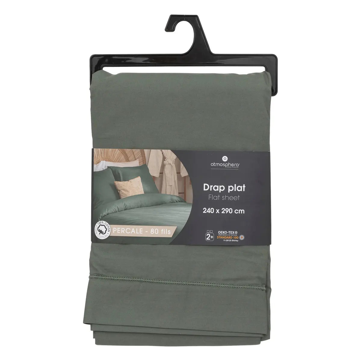 Cearșaf dublu Atmosphera, Percale, 240x290 cm
