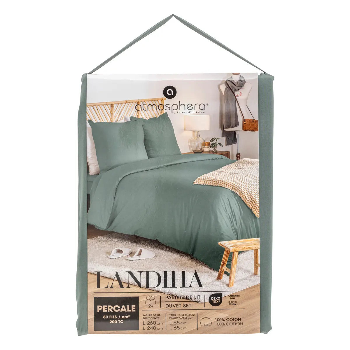 Lenjerie de pat Atmosphera Landiha, Percale, 260x240 cm