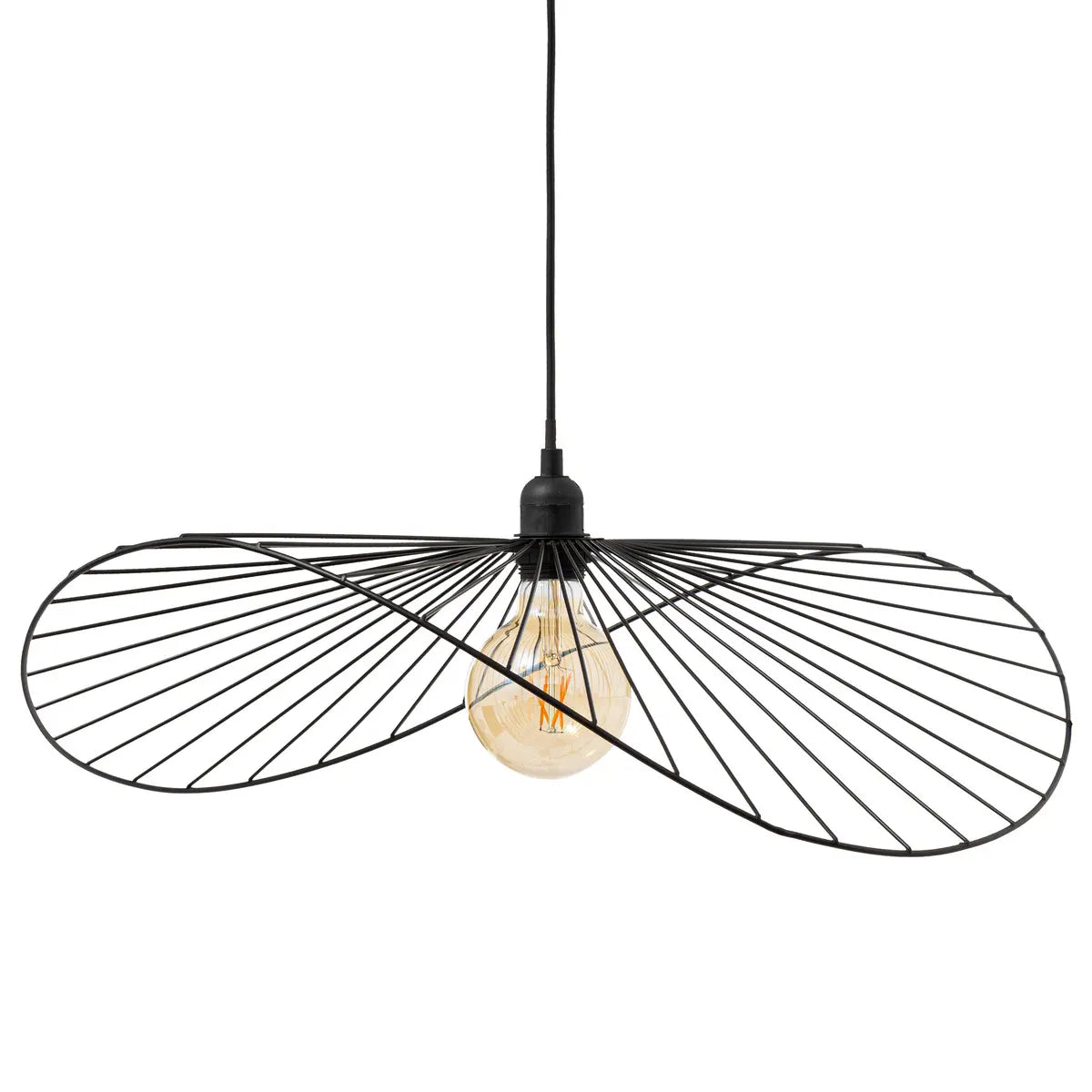 Lampă suspendată Atmosphera Adelia, 58 cm, metal negru