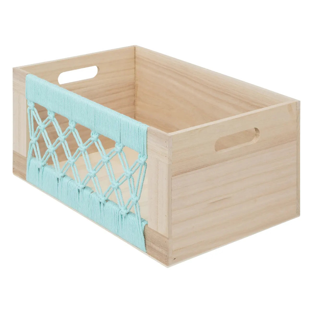 Set de 3 cutii australiene din macrame, MDF