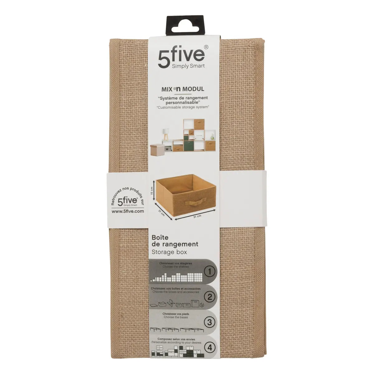 Cutie de depozitare 5five Mix & Modul, Zeblo, 31x15 cm