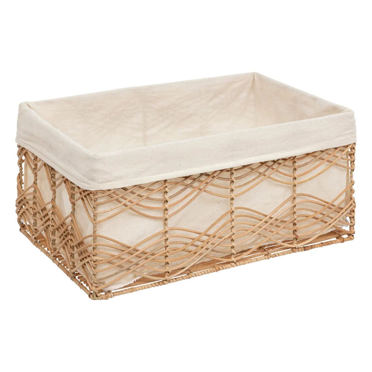 Set de coșuri de depozitare Atmosphera Rosy, L. 33/37/43/48 cm, Rattan