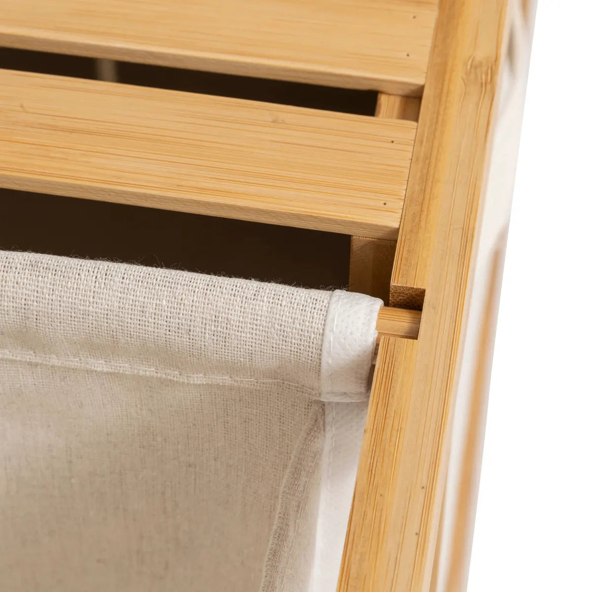 Raft 5five Tidy Box, cu 1 coș de rufe și 2 coșuri de depozitare, bambus