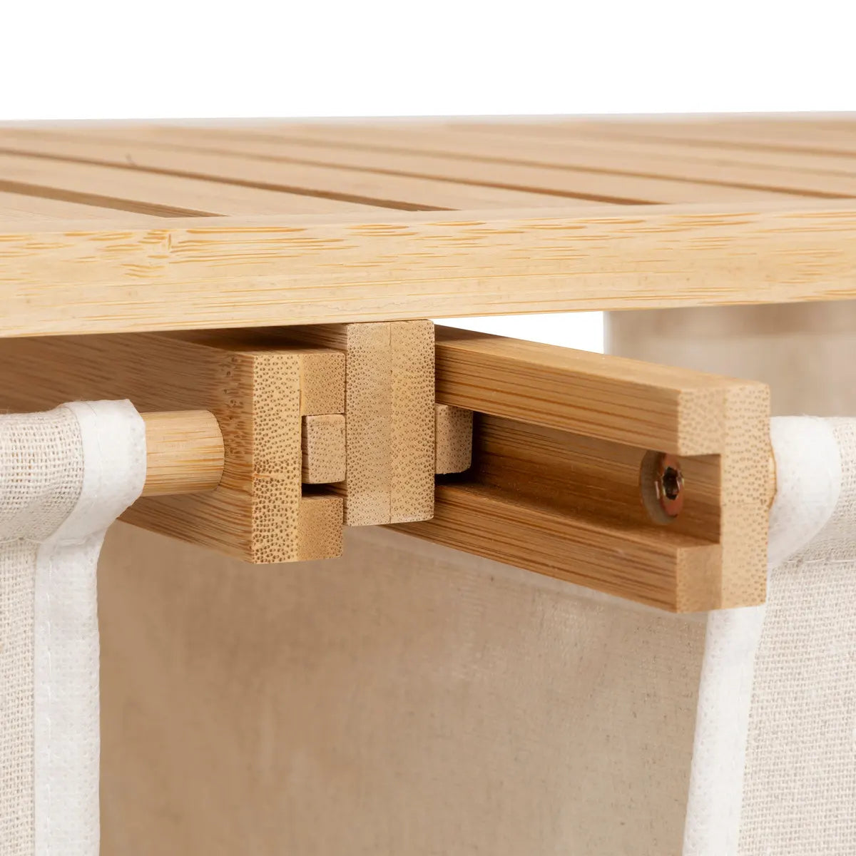 Raft 5five Tidy Box, cu 2 coșuri de rufe, bambus