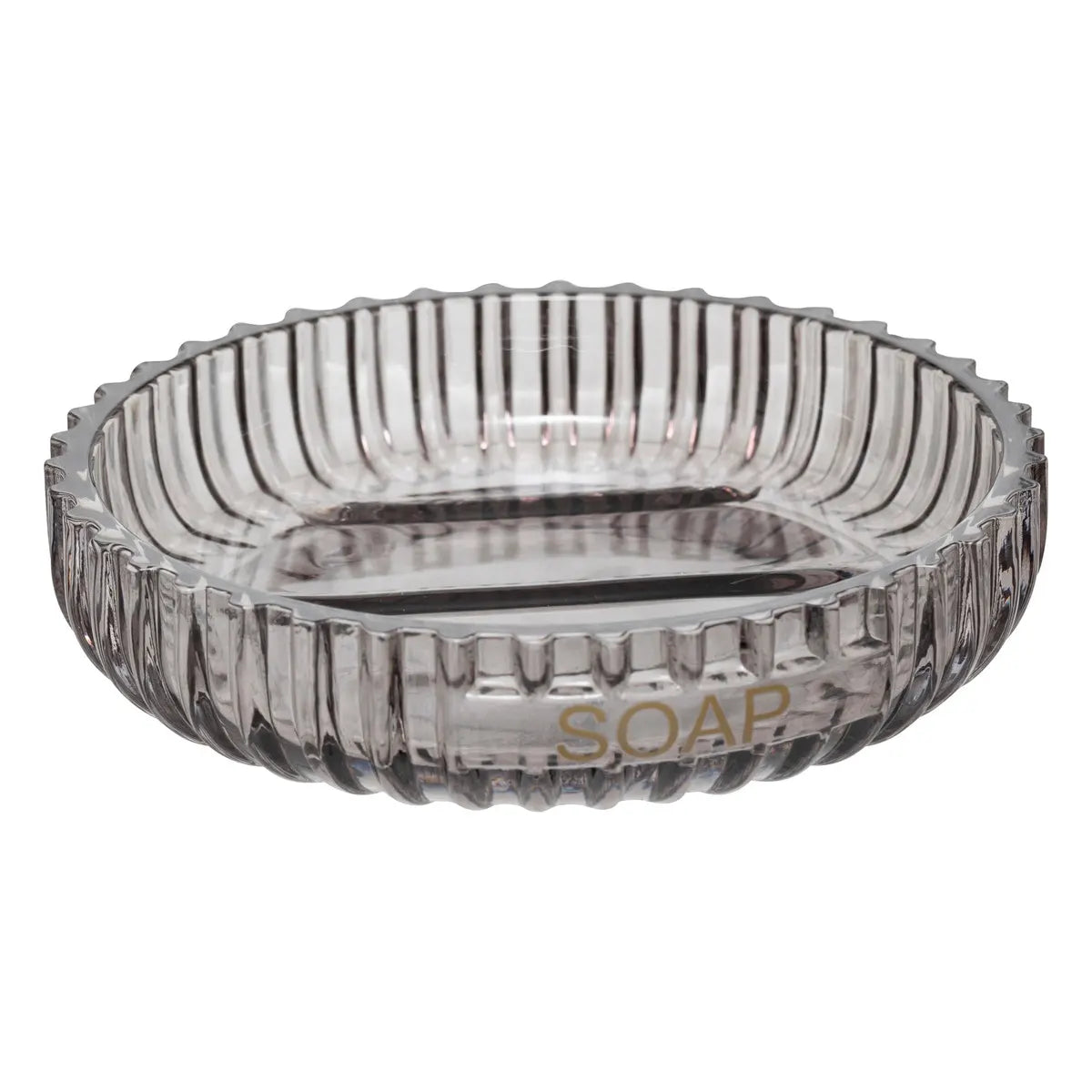 Săpunieră din sticlă 5five, gri