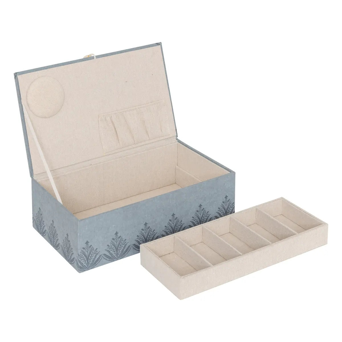 Cutie de depozitare Atmosphera Wild Romance, 30x18.5x10 cm, MDF, Albastră