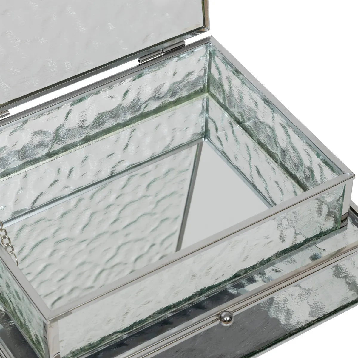 Set de cutii pentru depozitarea bijuteriilor Atmosphera Ania, 2 buc, sticlă