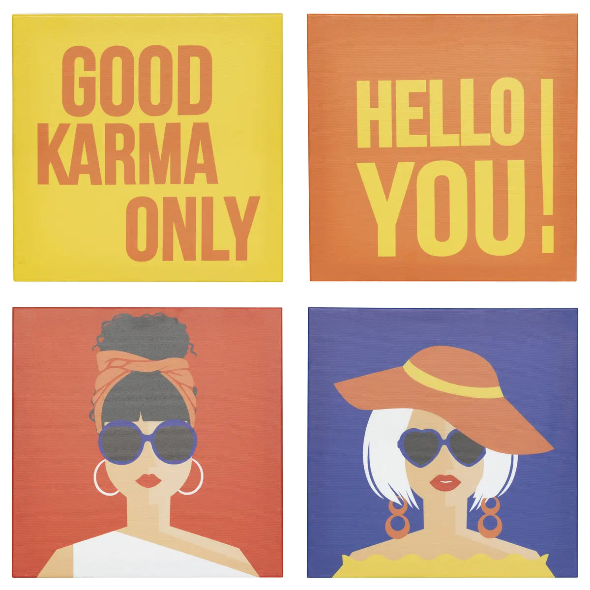 Pictură atmosferă Natty Pop, Imprimeu pe pânză 28x28 cm, Modele asortate