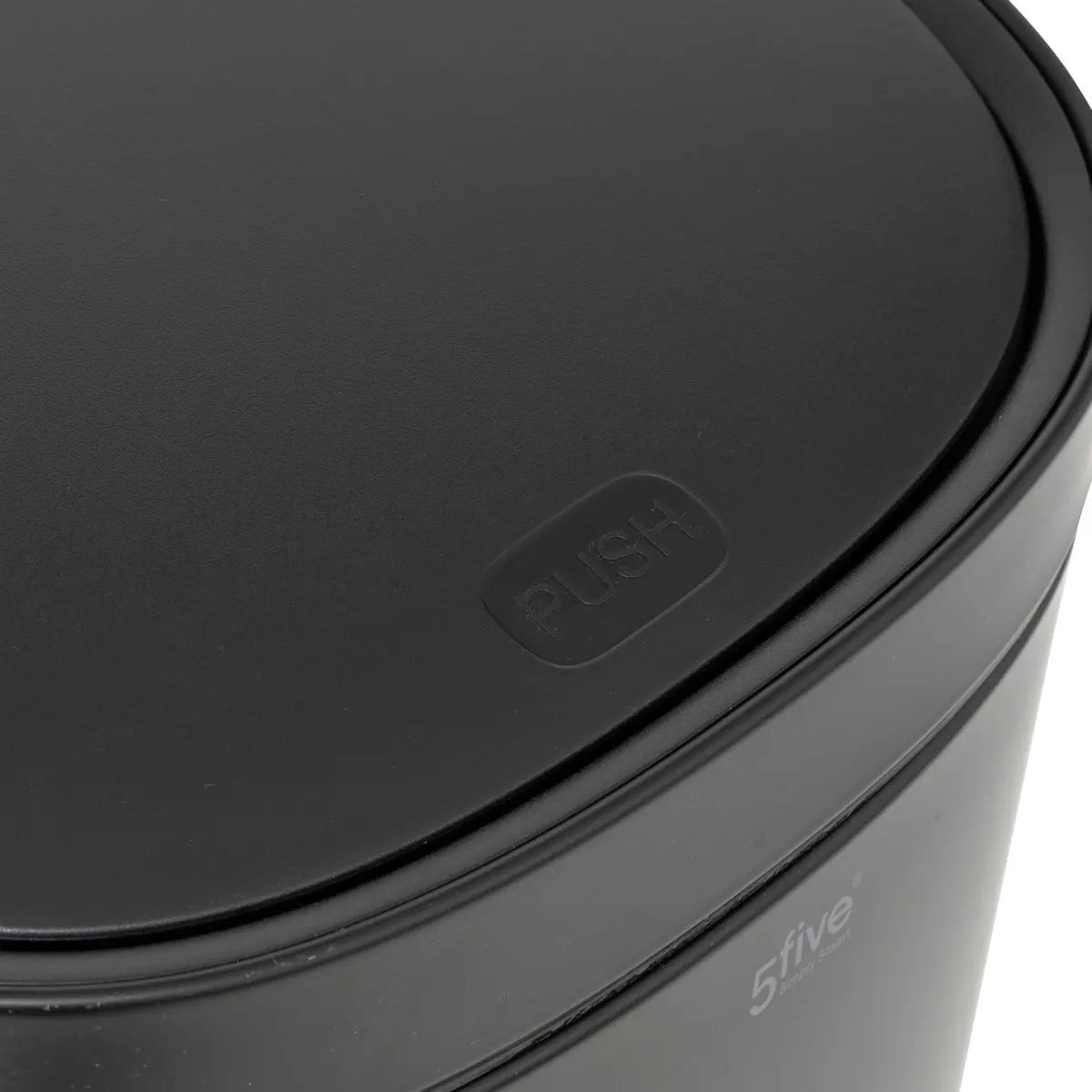 Coș de gunoi 5five, rotund, oțel inoxidabil, buton, 50 l