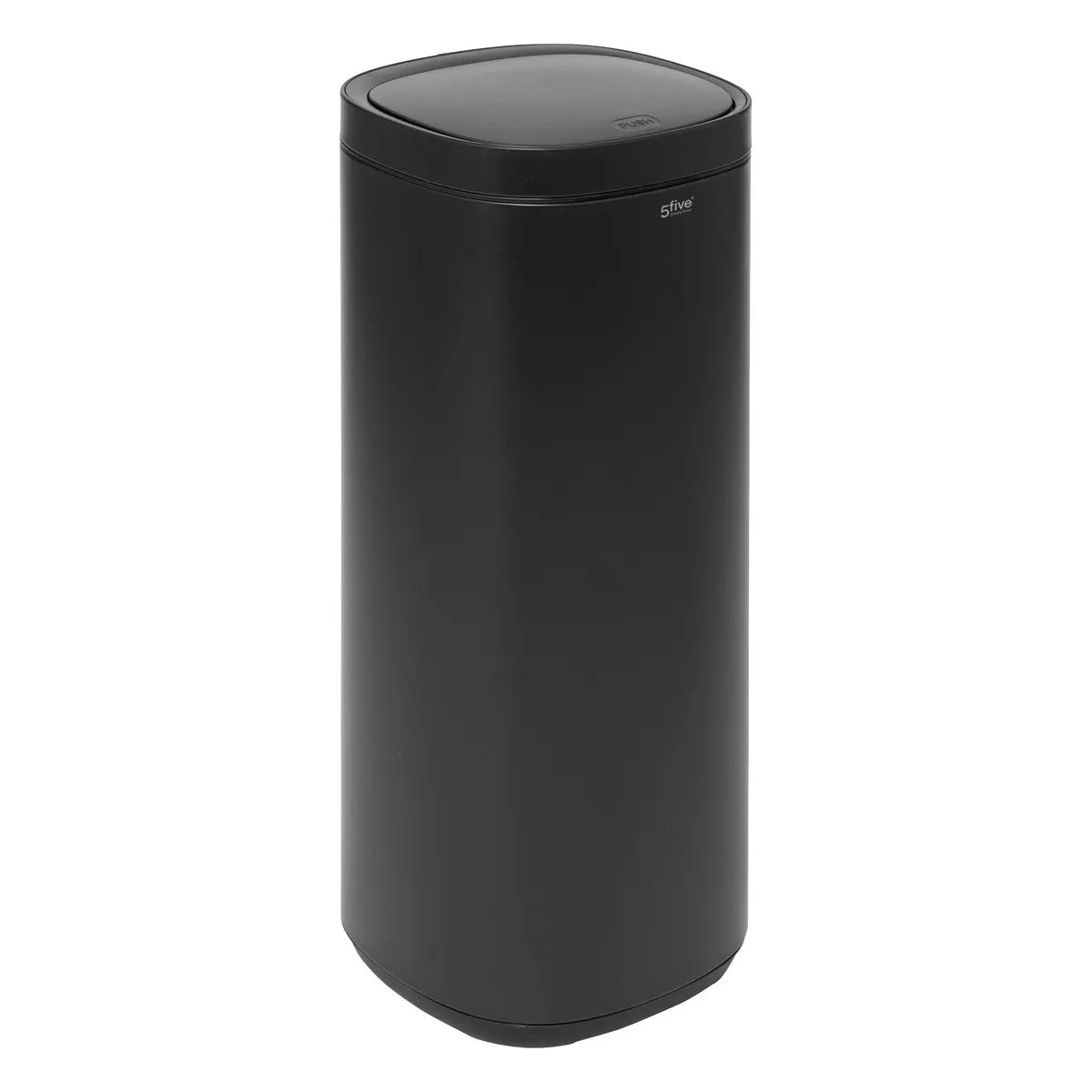 Coș de gunoi 5five, rotund, oțel inoxidabil, buton, 50 l