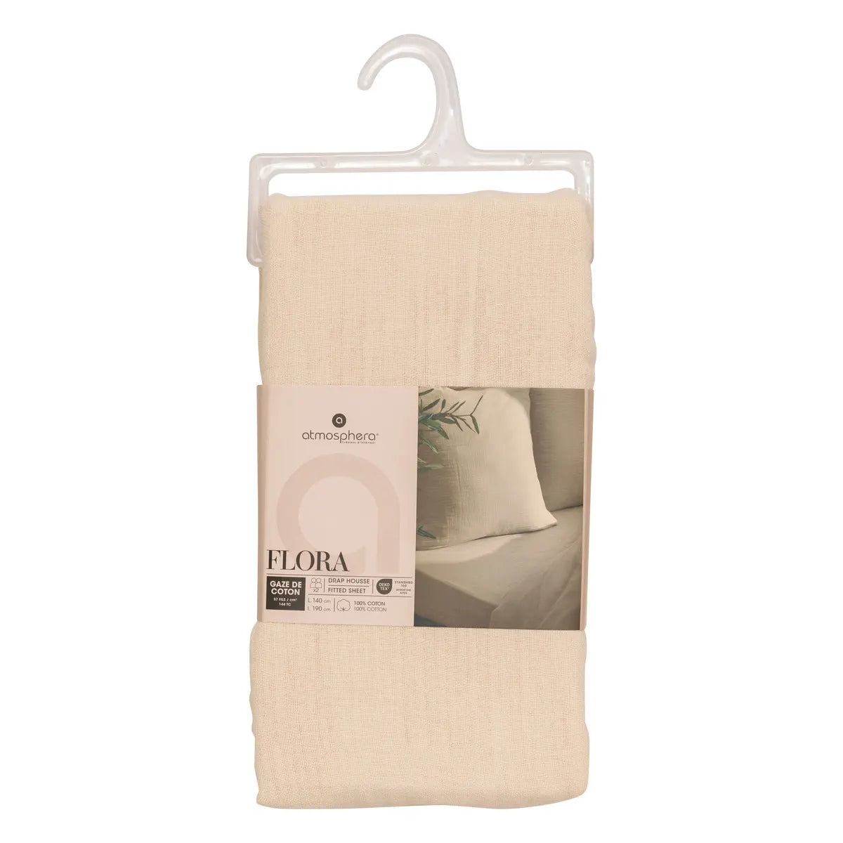 Cearșaf cu elastic Atmosphera Flora, 140x190 cm