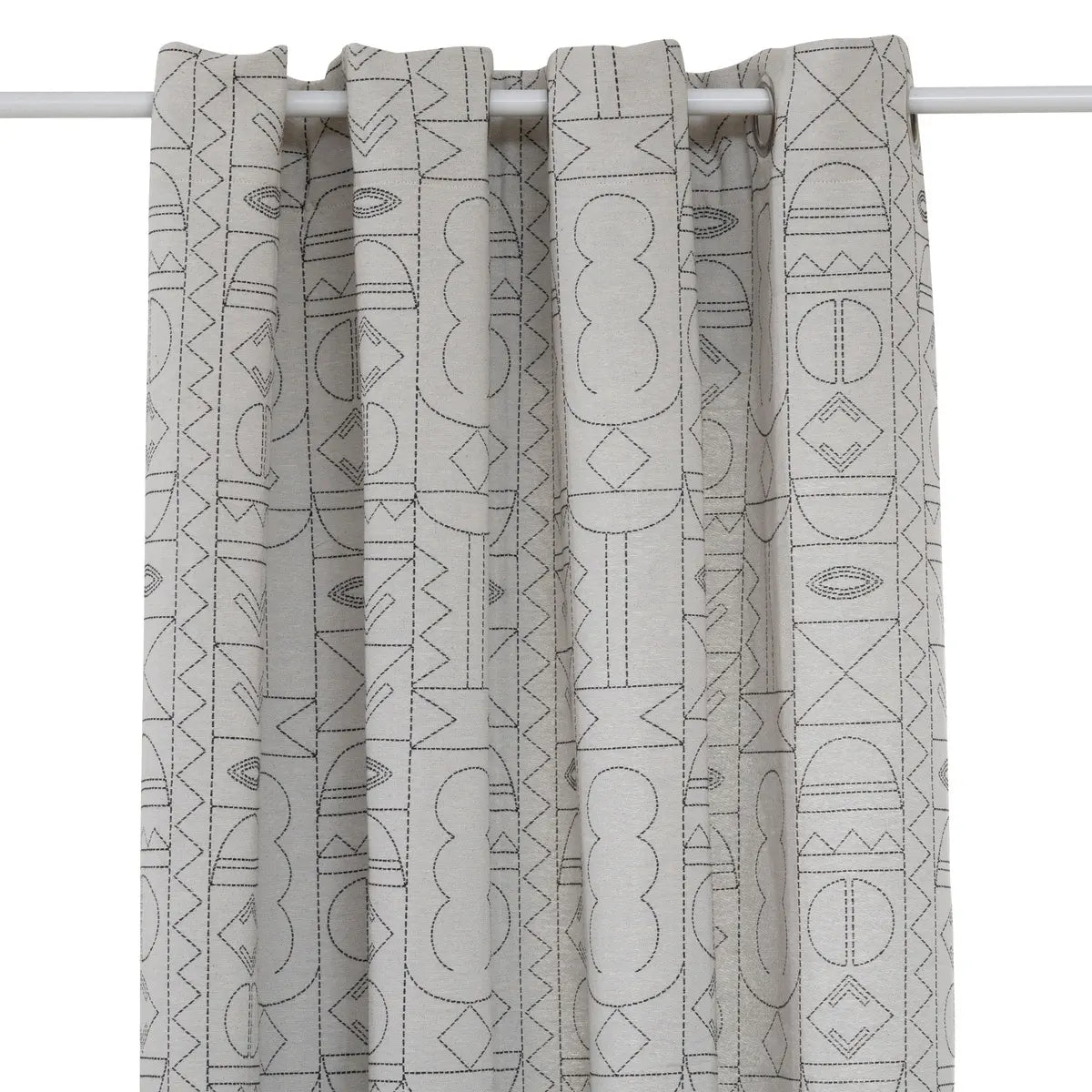 Perdea jacquard Atmosphera Malakite, 140x260 cm, alb-negru