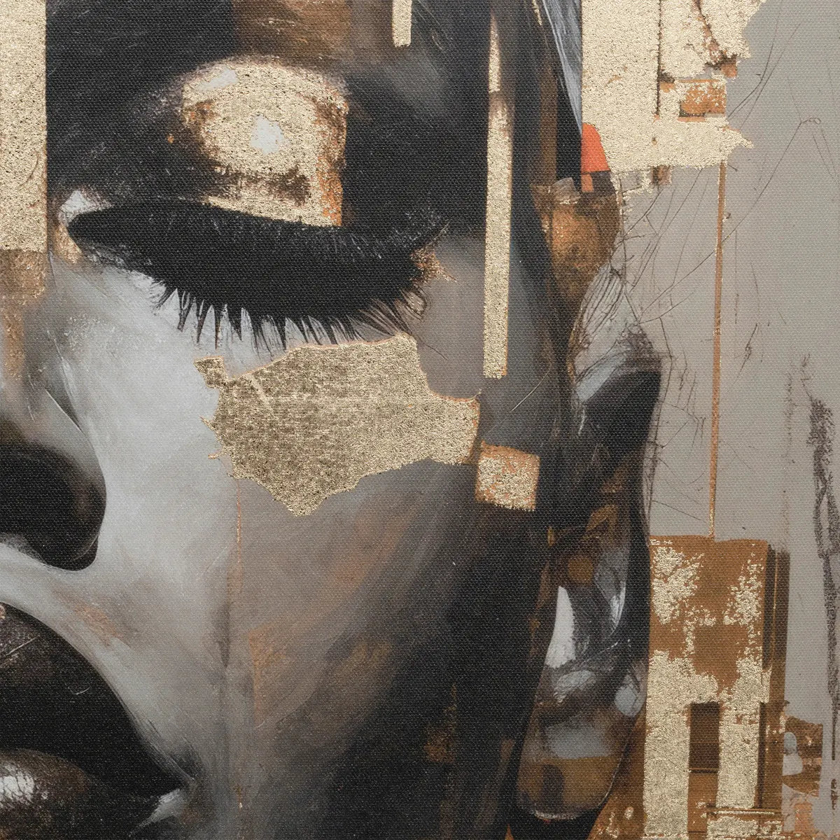 Pictură Atmosphera Magdalena, Imprimeu pe pânză 60x80 cm, Efect aluminiu