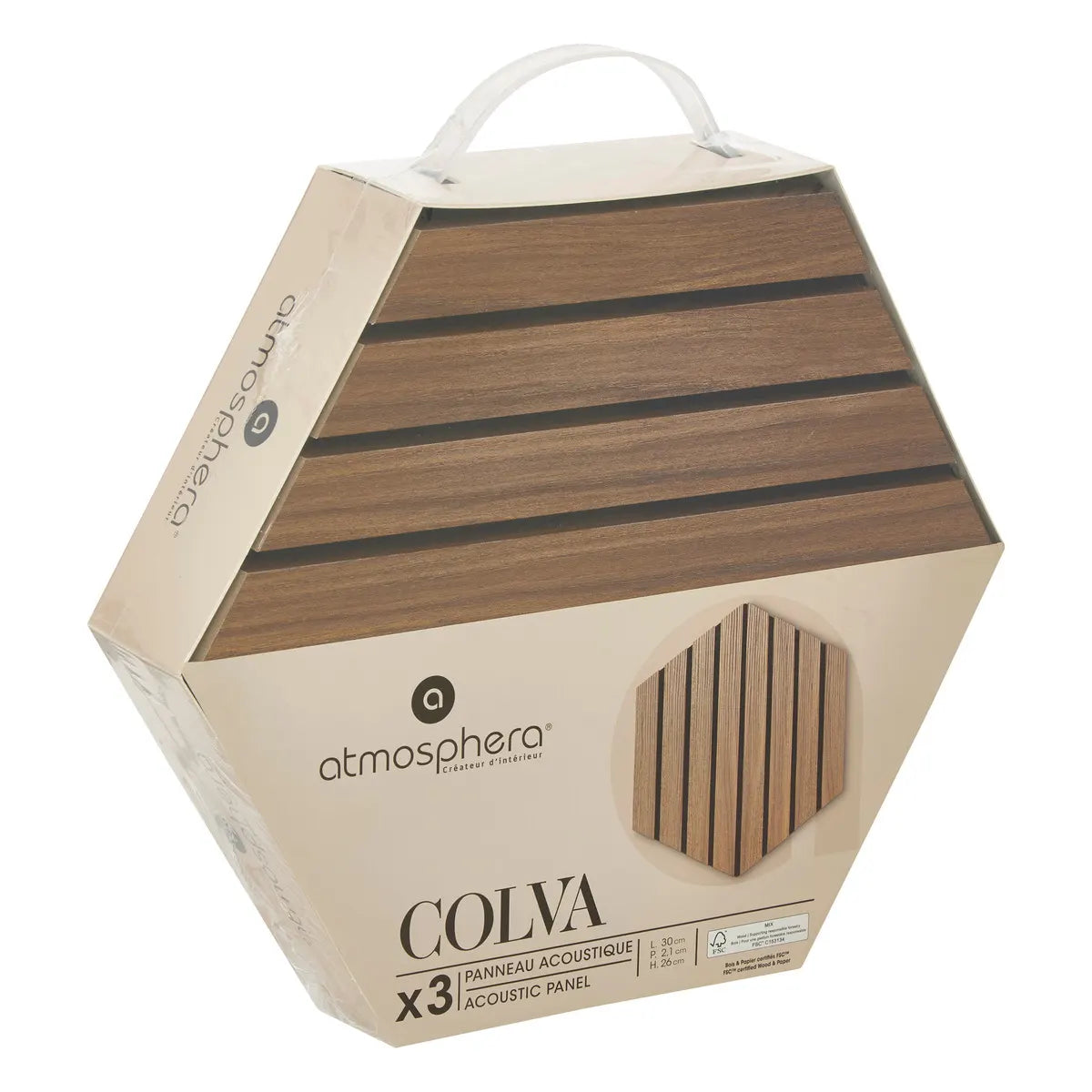 Set panouri decorative Atmosphera Colva, MDF, 30x26 cm, 3 buc.