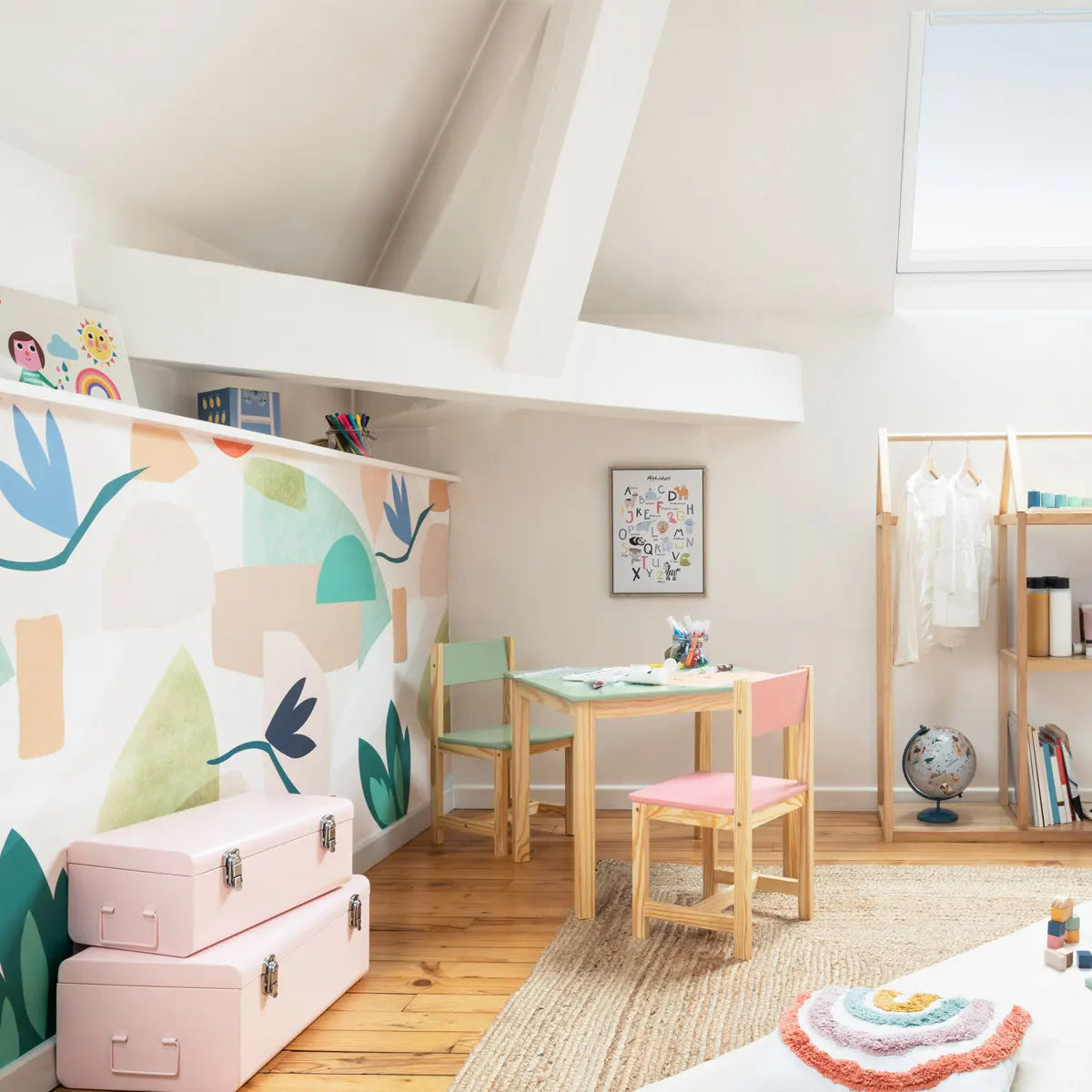 Set de cutii de depozitare pentru copii Atmosphera, Metal, 2 buc.