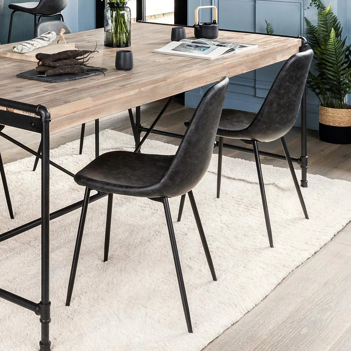 Scaun de masă Atmosphere Vladi, aspect piele